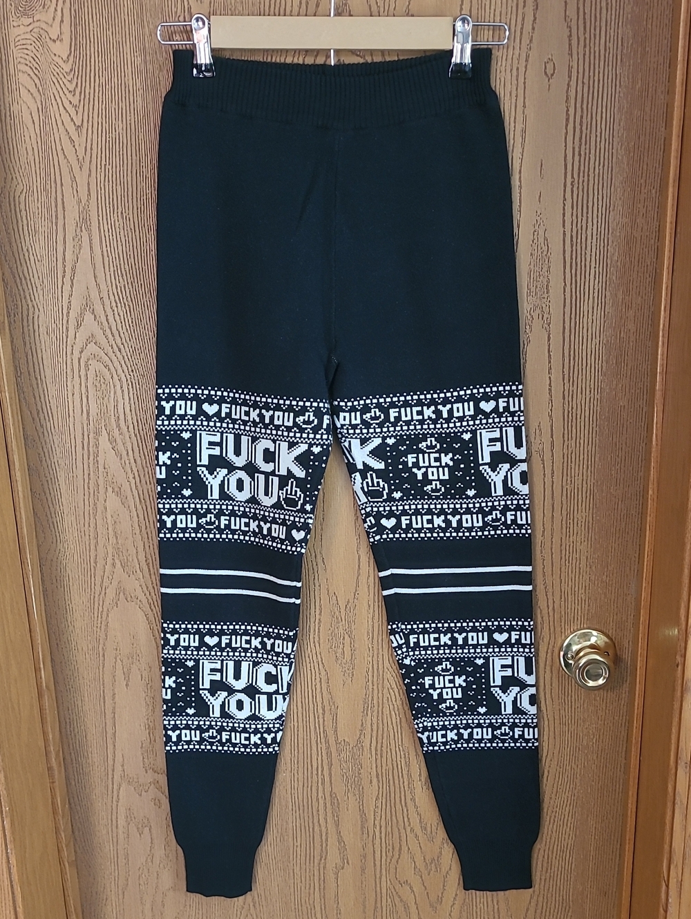 Thick Knitted Fu$% You Leggings